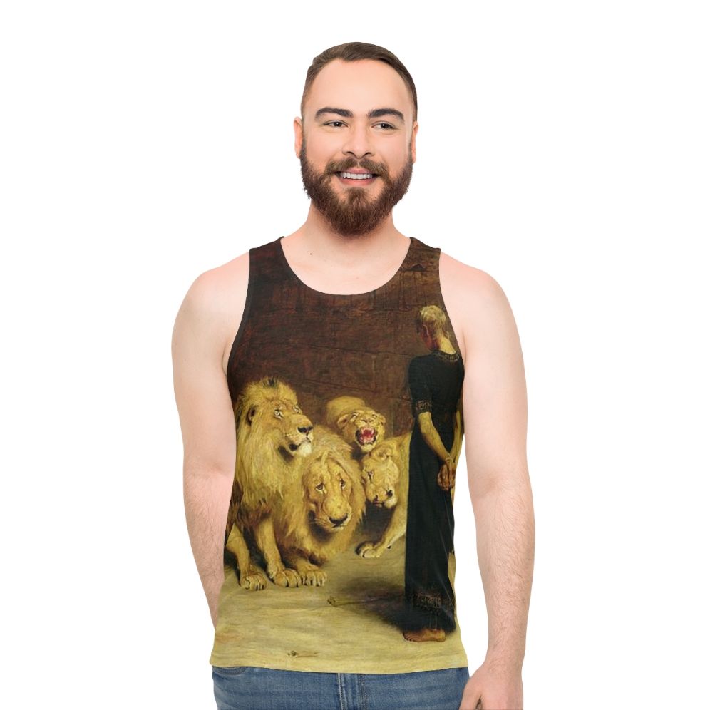 Vintage Christian Daniel in the Lions Den Unisex Tank Top