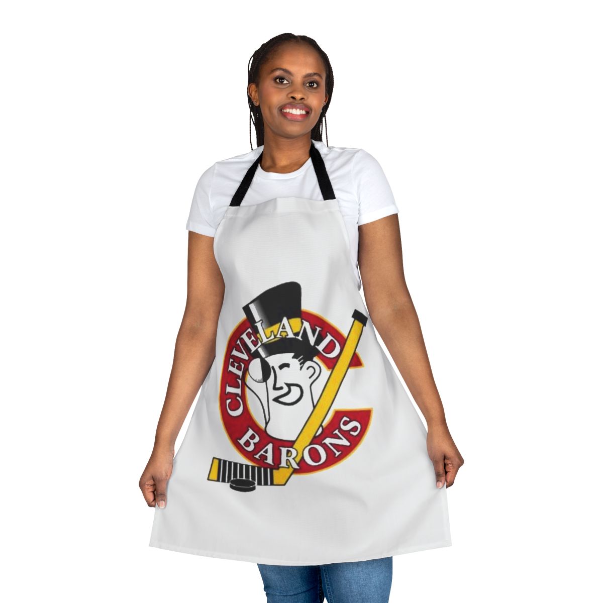 Vintage Cleveland Barons Hockey Retro Apron