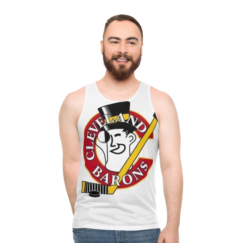 Vintage Cleveland Barons Retro Hockey Unisex Tank Top
