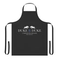 Vintage-style commodities broker apron with a retro logo design