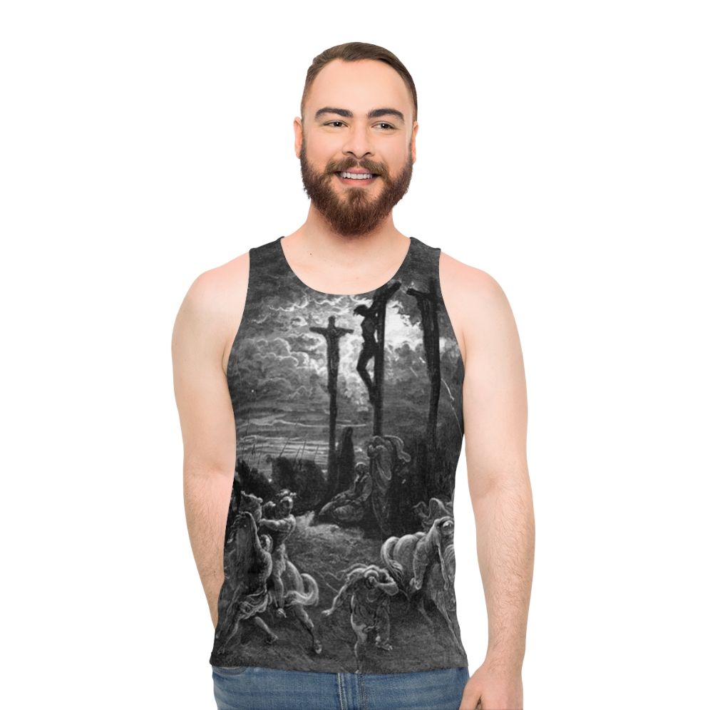 Vintage Crucifixion Darkness Unisex Tank Top