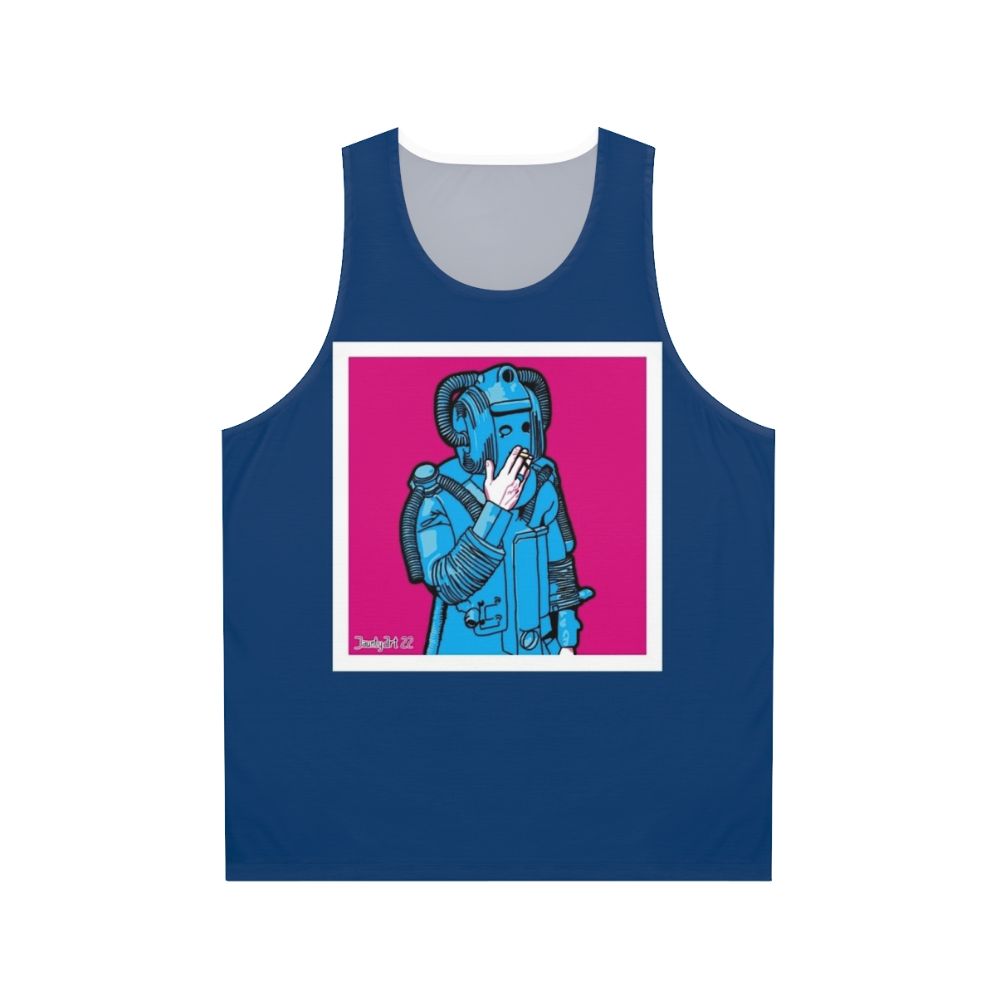Vintage Doctor Who Cyberman Smoking Unisex Tank Top