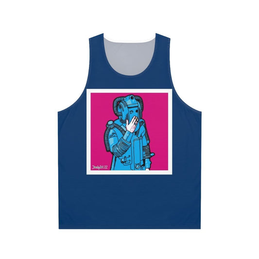 Vintage Doctor Who Cyberman Smoking Unisex Tank Top