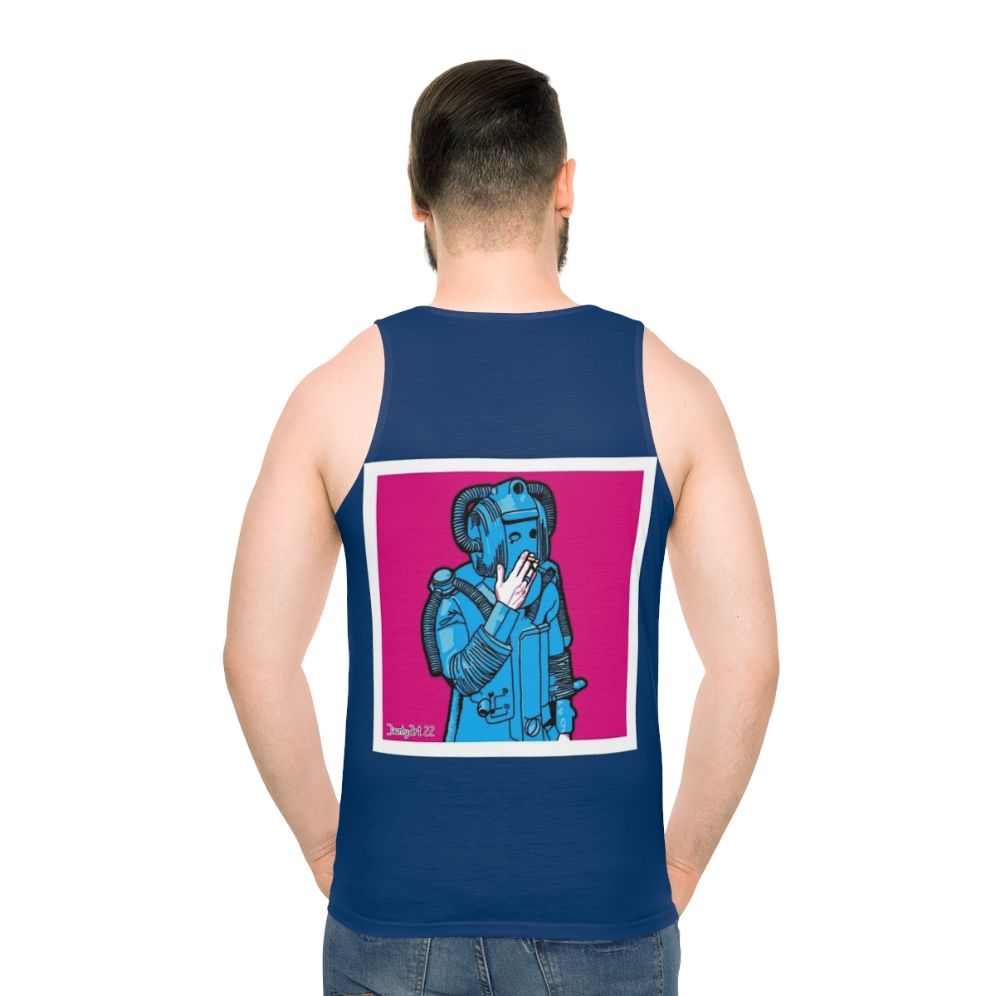 Vintage Doctor Who Cyberman Smoking Unisex Tank Top