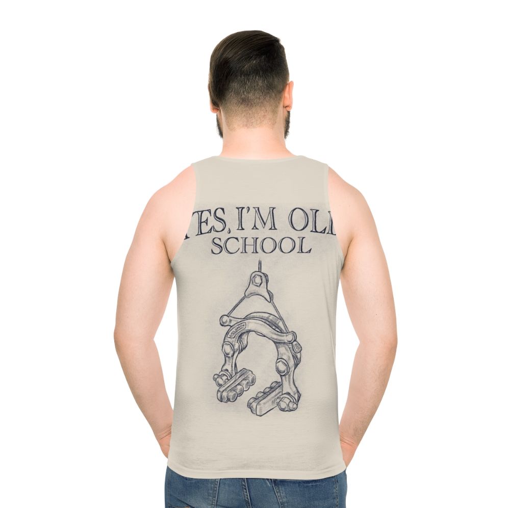 Vintage cycling brake caliper unisex tank top