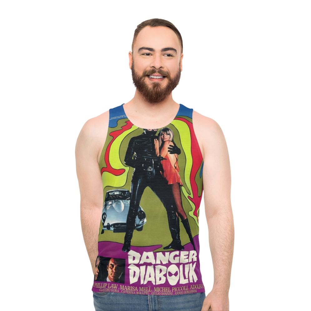 Vintage Danger Diabolik Movie Poster Unisex Tank Top