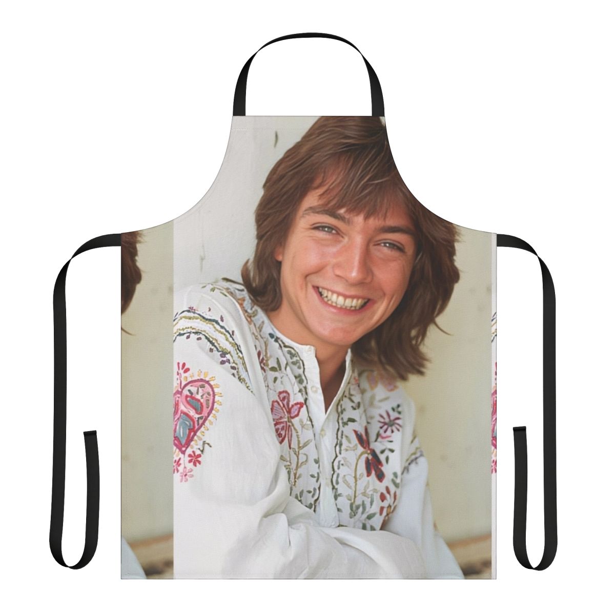 Vintage-style apron featuring an image of iconic singer David Cassidy