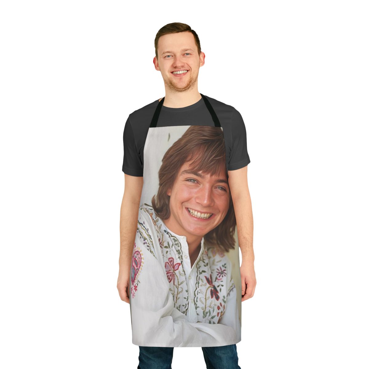 Vintage-style apron featuring an image of iconic singer David Cassidy