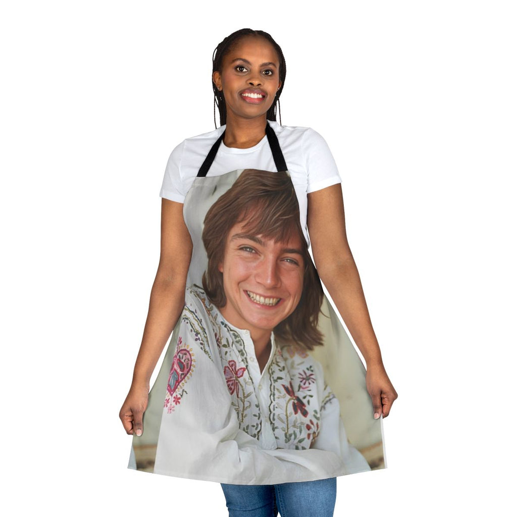 Vintage-style apron featuring an image of iconic singer David Cassidy