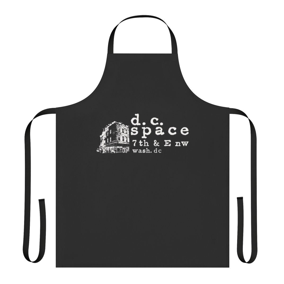 Retro apron inspired by the punk, new wave, and goth music culture of 1980s Washington DC