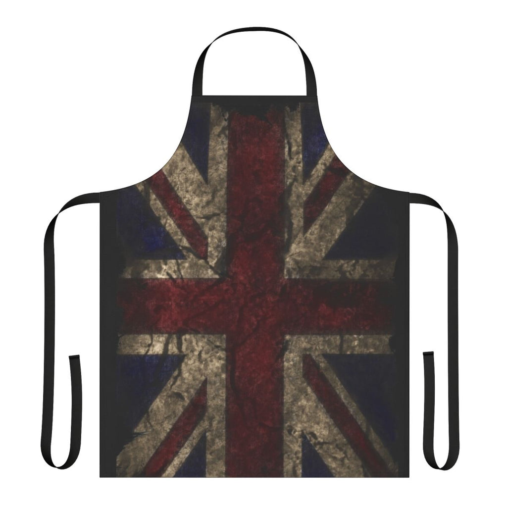 Vintage-style distressed British flag apron