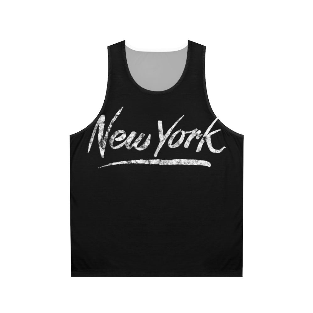 Vintage Distressed New York Over The Top Unisex Tank Top