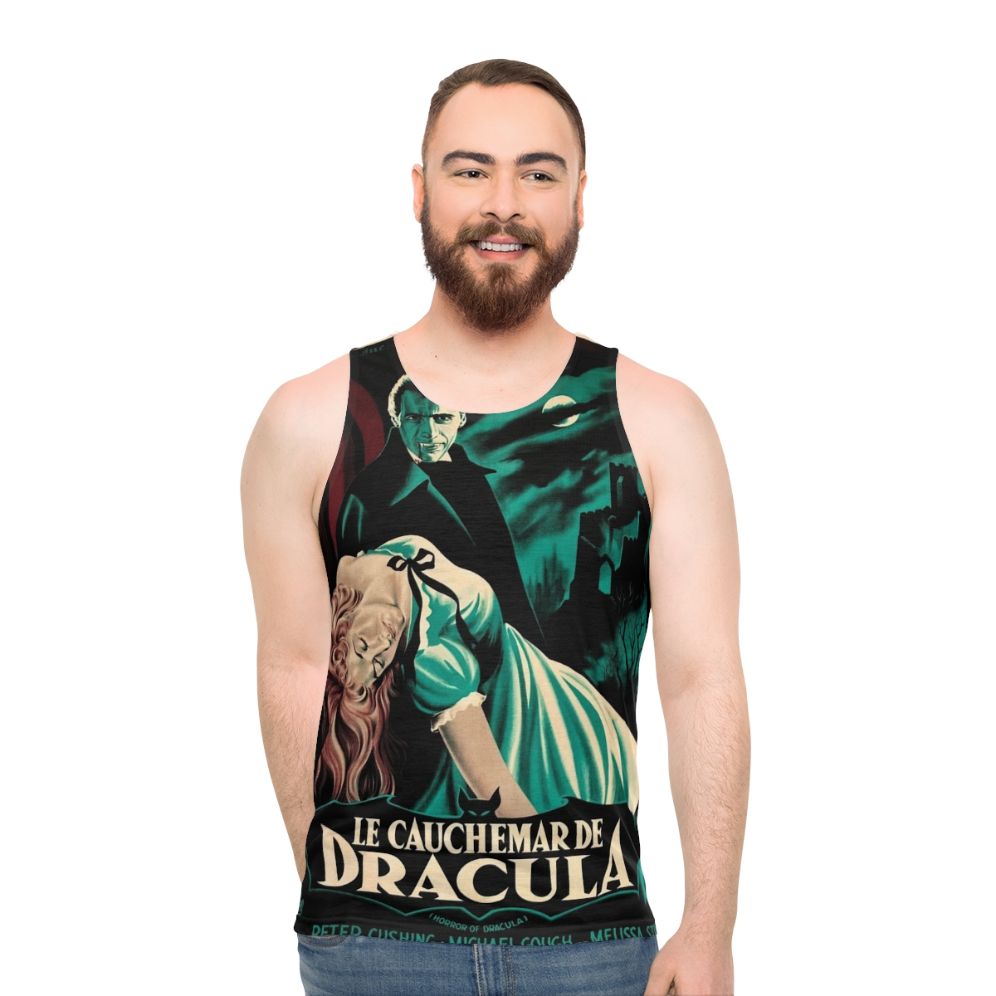 Vintage Dracula 1958 movie poster unisex tank top