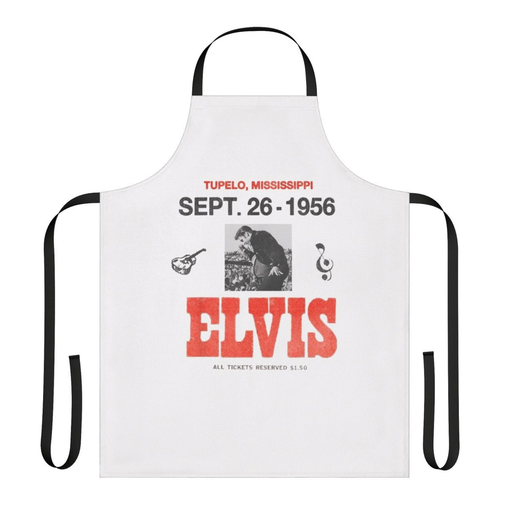 Vintage-style apron featuring Elvis Presley's Aloha from Hawaii concert design