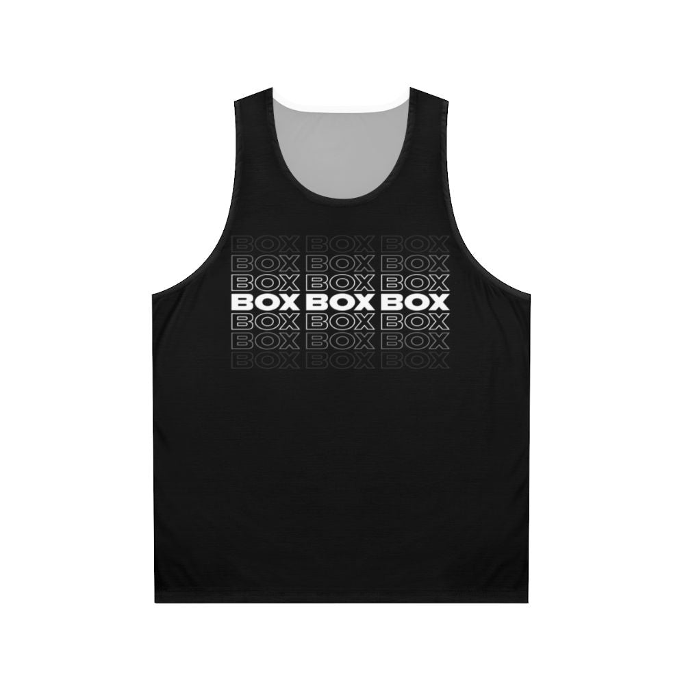 Vintage Formula 1 racer unisex tank top