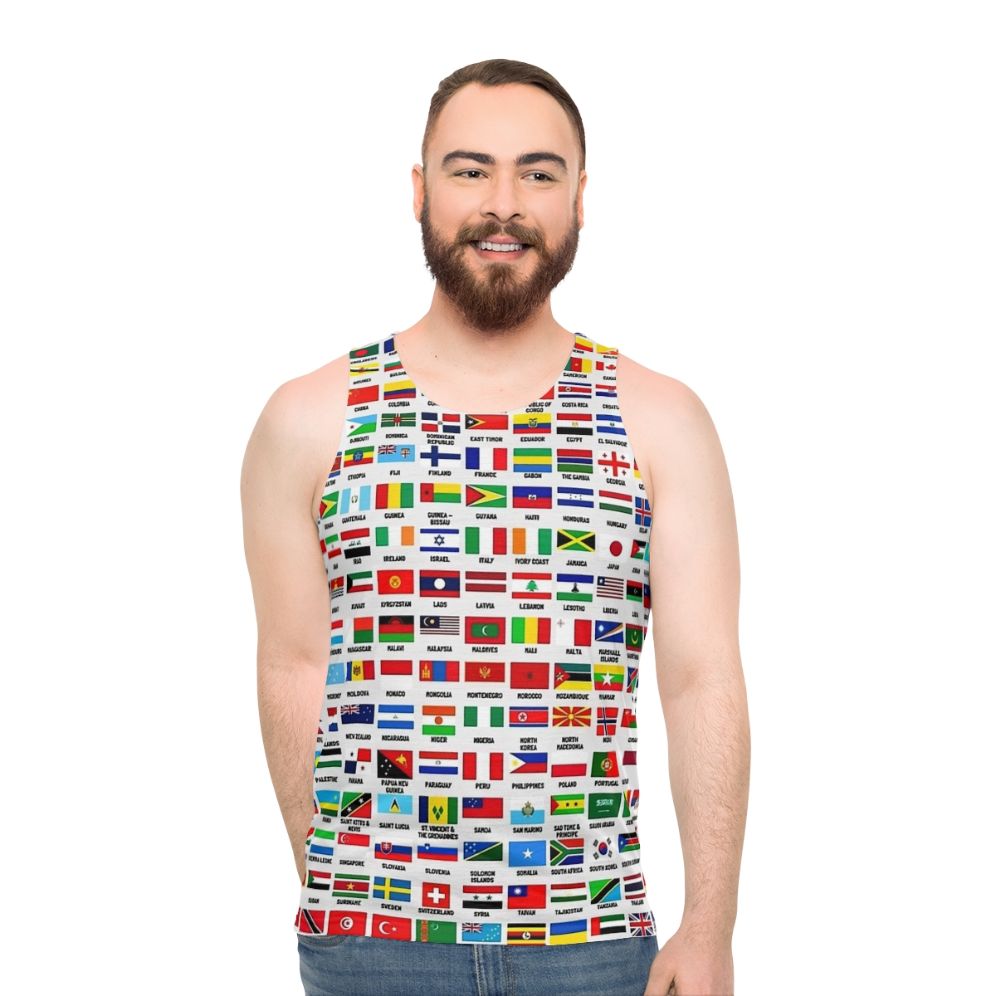 Vintage Flags of the World Unisex Tank Top