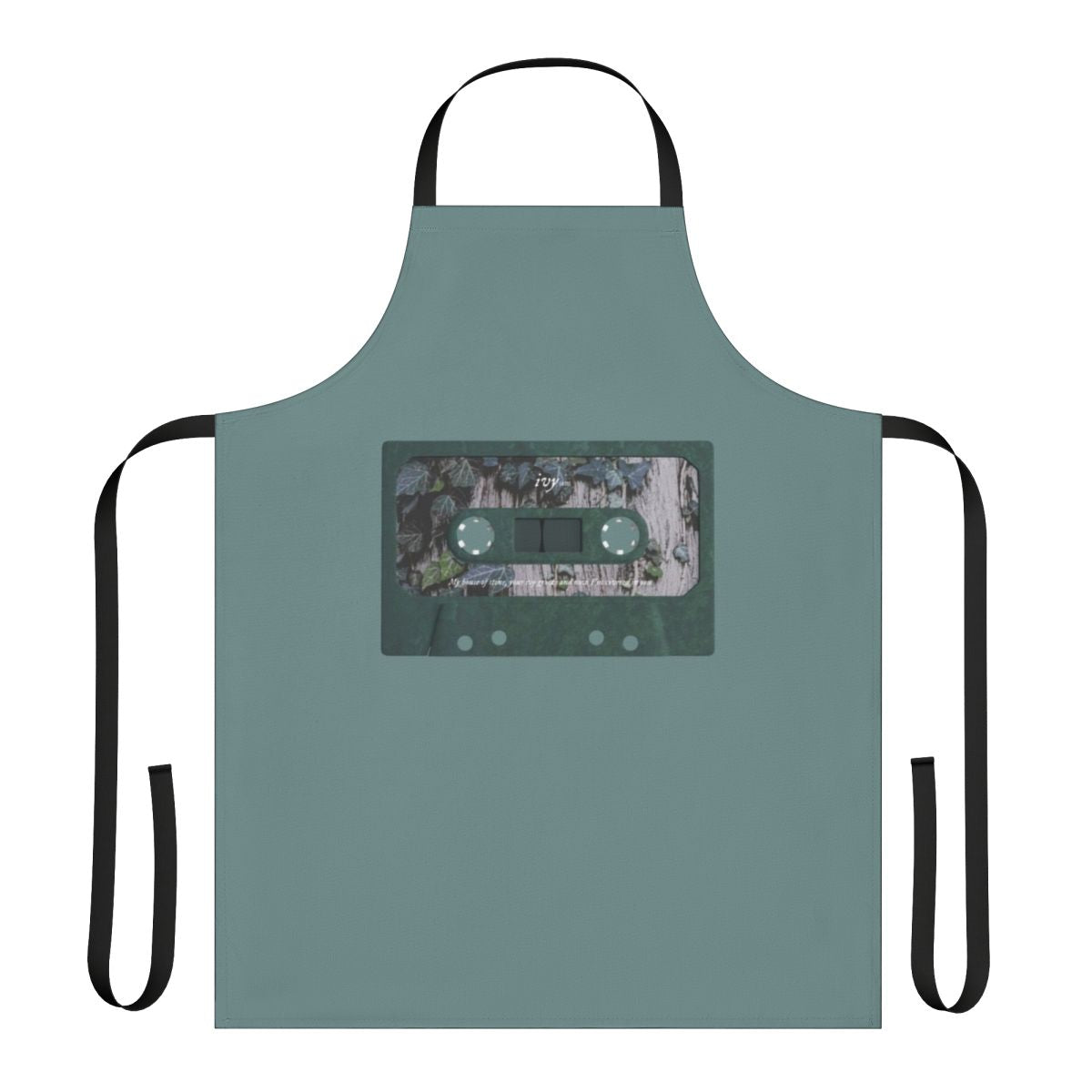 Vintage-inspired floral apron featuring an ivy and cassette design, perfect for Taylor Swift fans and nature lovers.