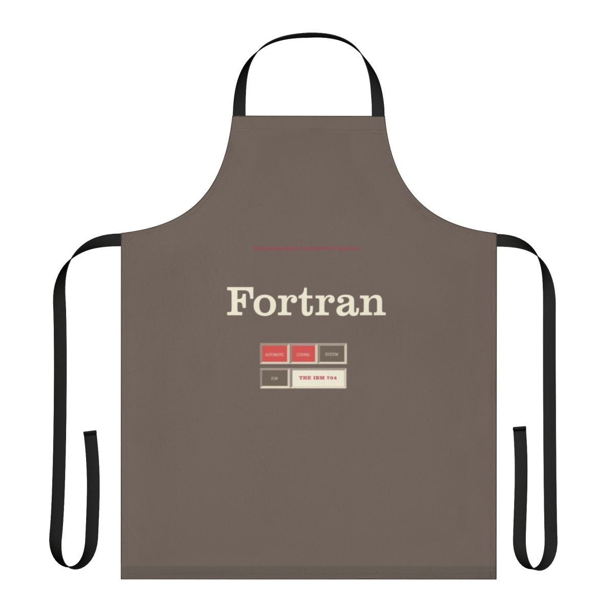 Vintage Fortran Programming Apron with Retro Computer Coding Design