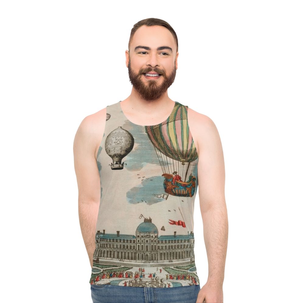Vintage French Balloons Unisex Tank Top