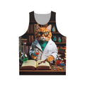Vintage funny cat unisex tank top