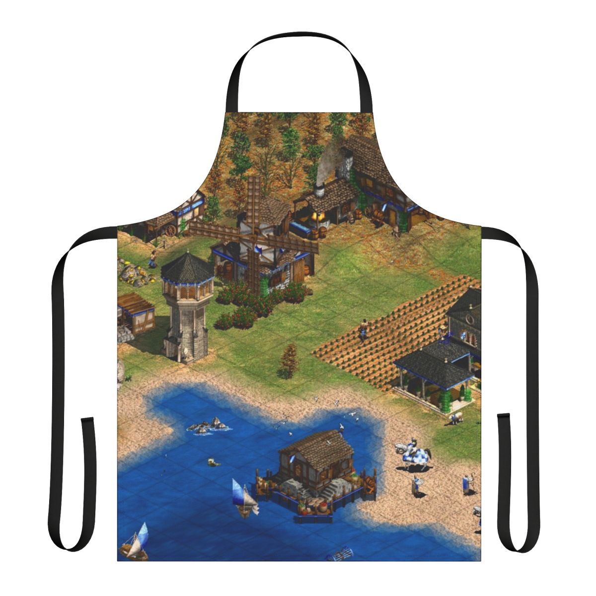 Vintage-style apron with Age of Empires graphics for classic PC gamers