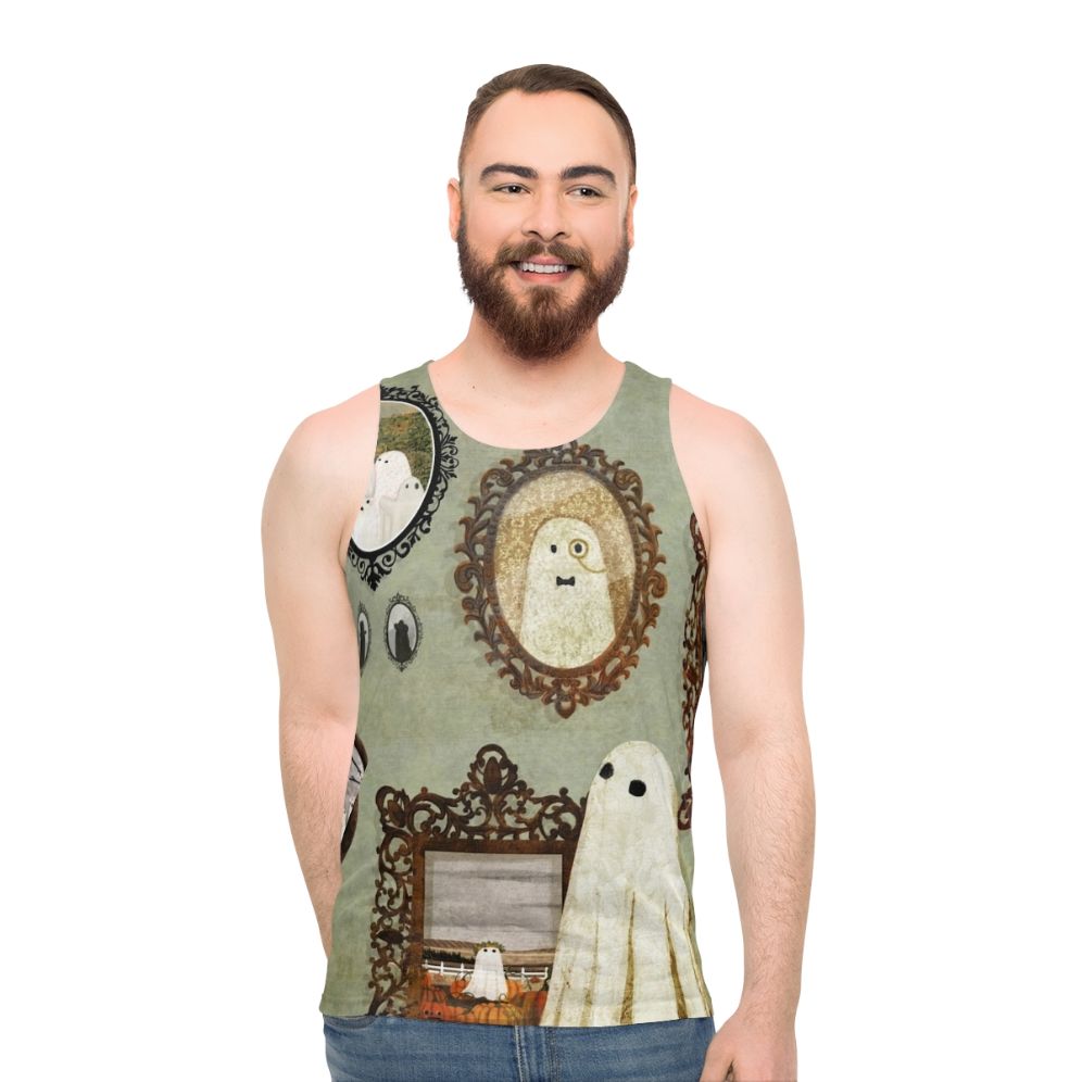 Vintage ghost portrait gallery unisex tank top