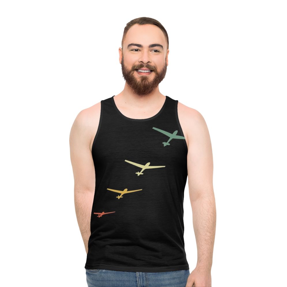 Vintage Glider Soaring Unisex Tank Top