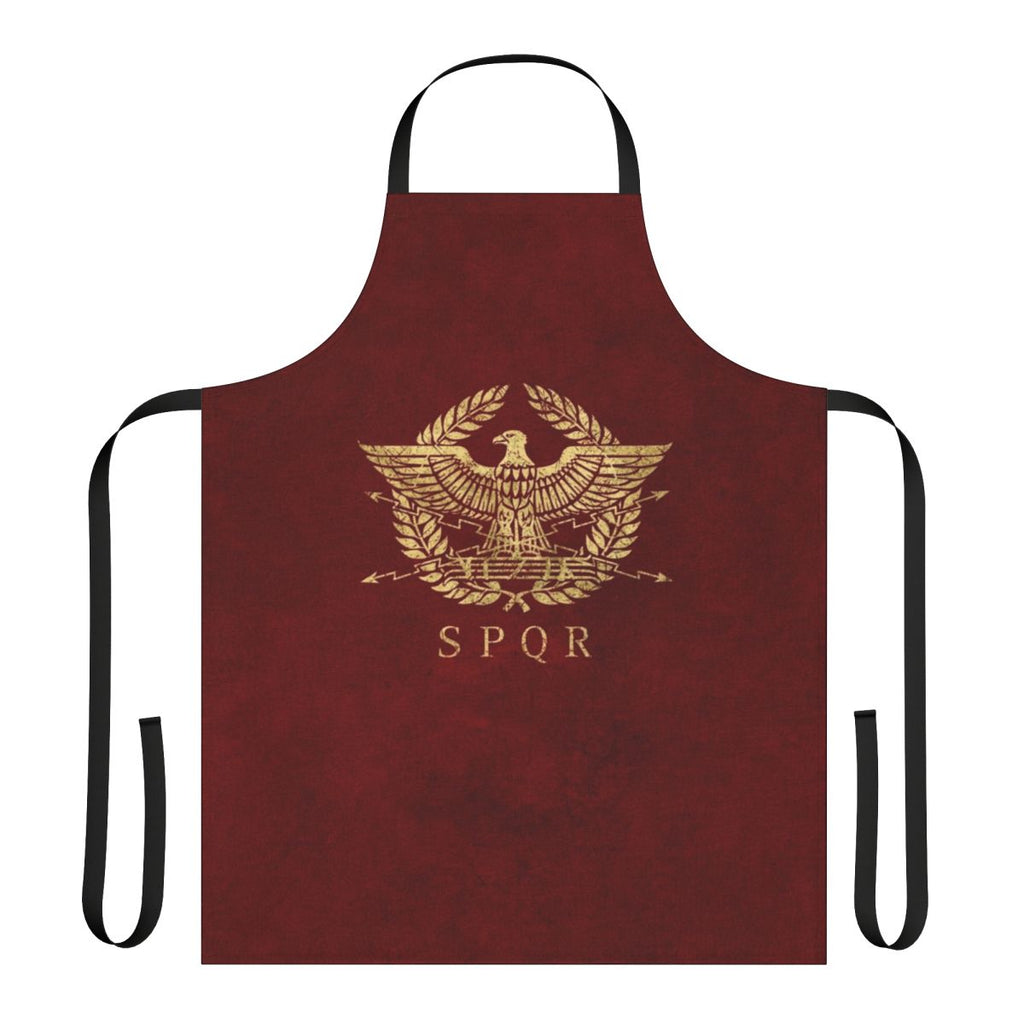 Vintage gold apron featuring the iconic Roman Empire emblem