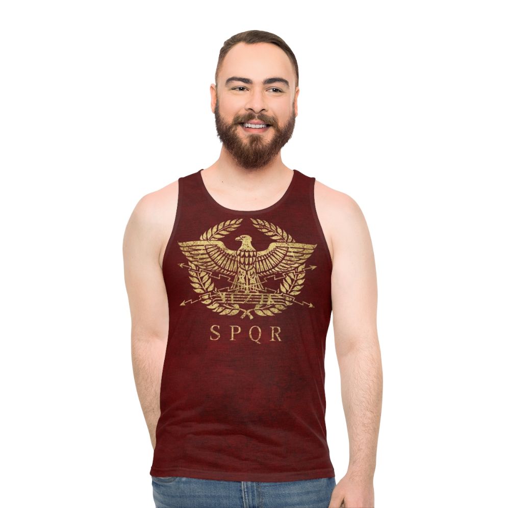 Vintage Gold Roman Empire Emblem Unisex Tank Top