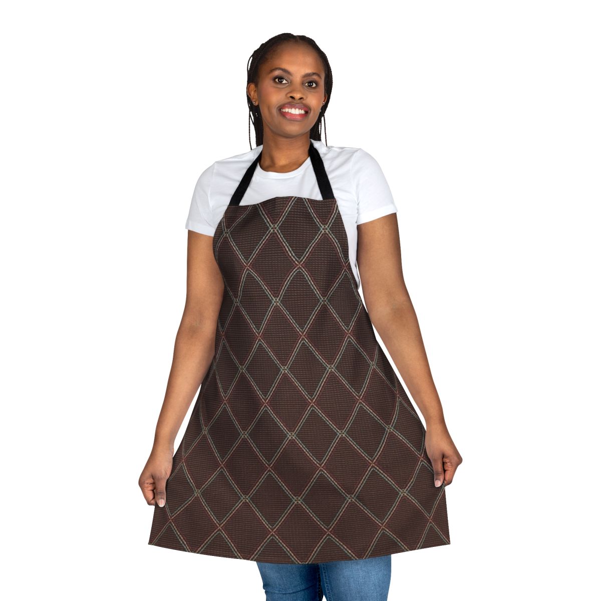Vintage guitar amplifier grill cloth apron with a classic speaker pattern, perfect for music enthusiasts and guitar players.