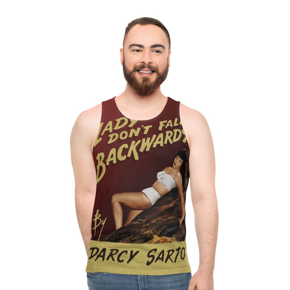 Vintage Hancocks Half Hour Lady Don't Fall Backwards Unisex Tank Top