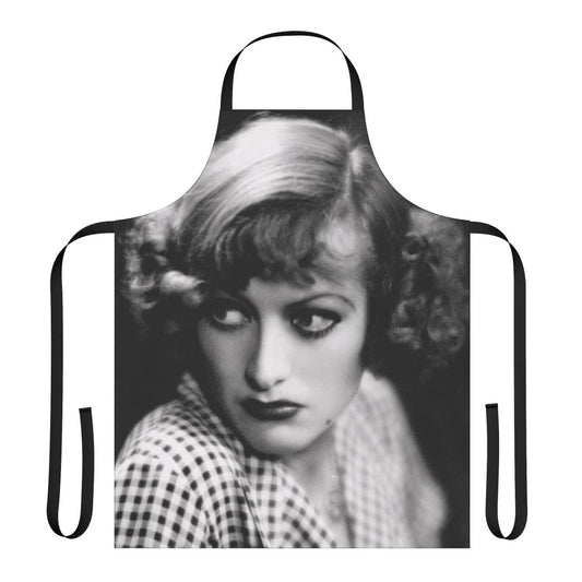 Vintage-style apron featuring an illustration of iconic Hollywood actress Joan Crawford
