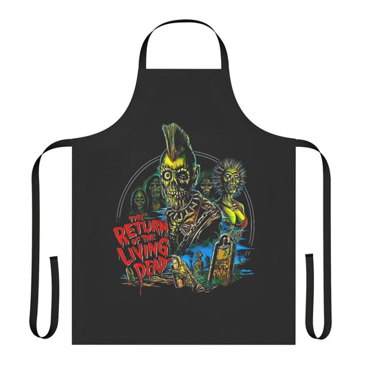 Retro-style apron featuring the iconic "Tarman" character from the 1985 horror film "Return of the Living Dead"