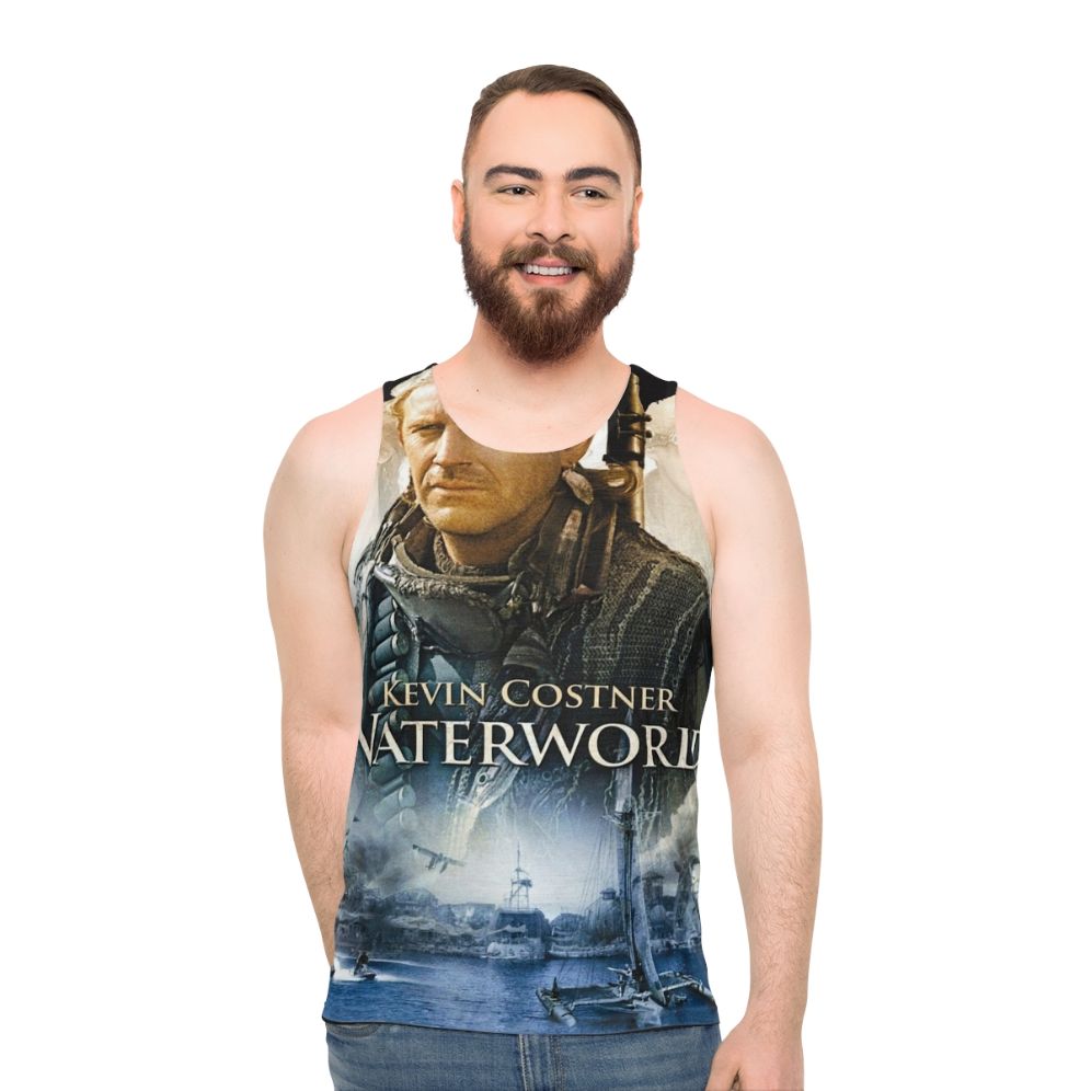 Vintage horror movie themed unisex tank top