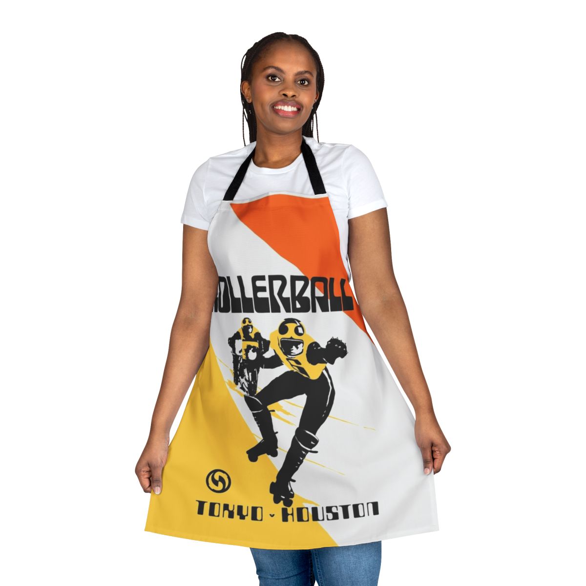 Vintage horror and sci-fi movie inspired apron