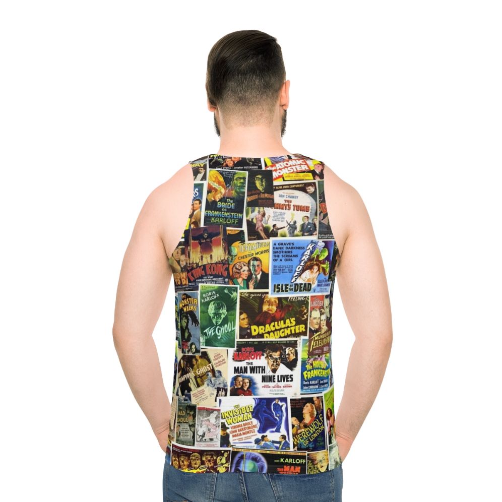 Vintage horror unisex tank top with classic monster movie graphics