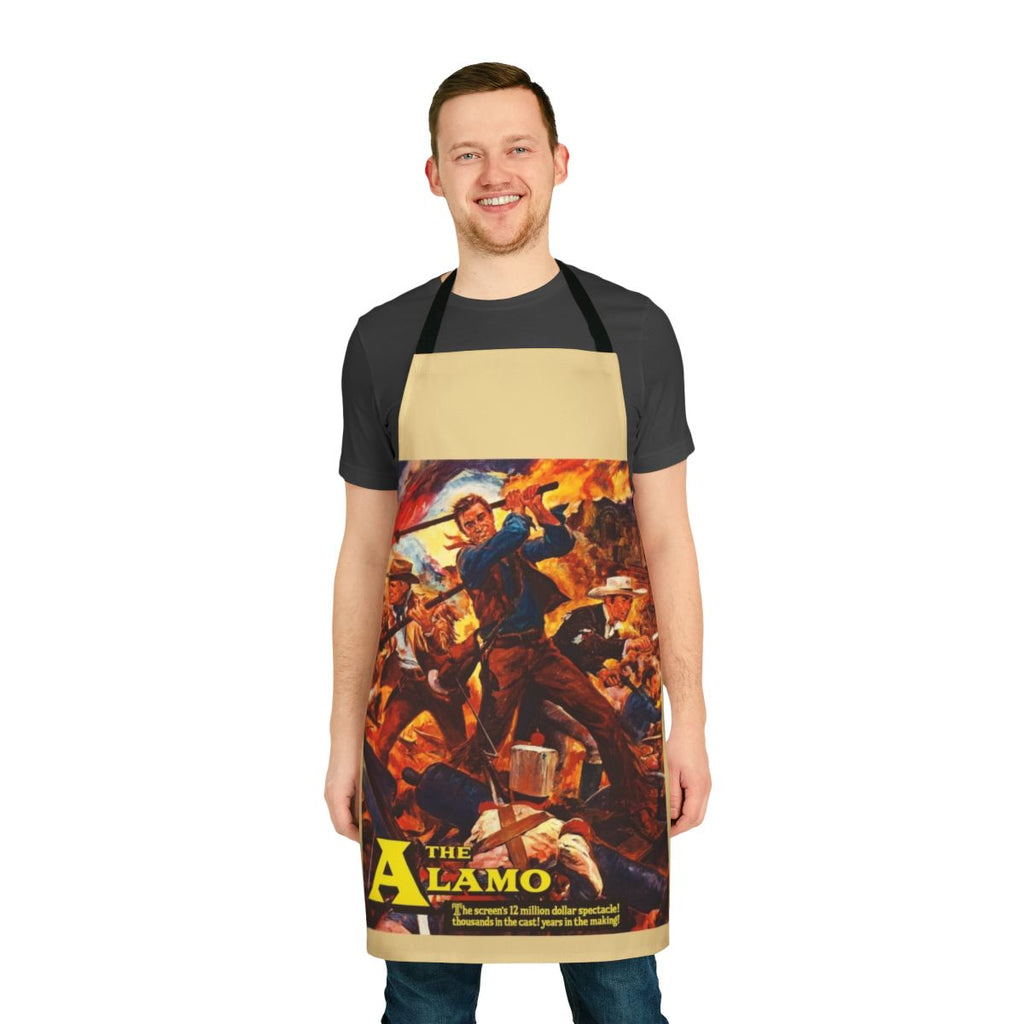 Retro-style apron featuring a vintage poster design for the classic 1960 film The Alamo