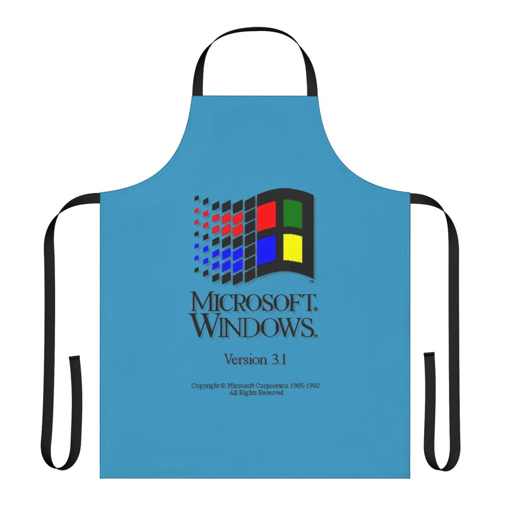 Vintage-style apron featuring the Windows 3.1 operating system logo and design