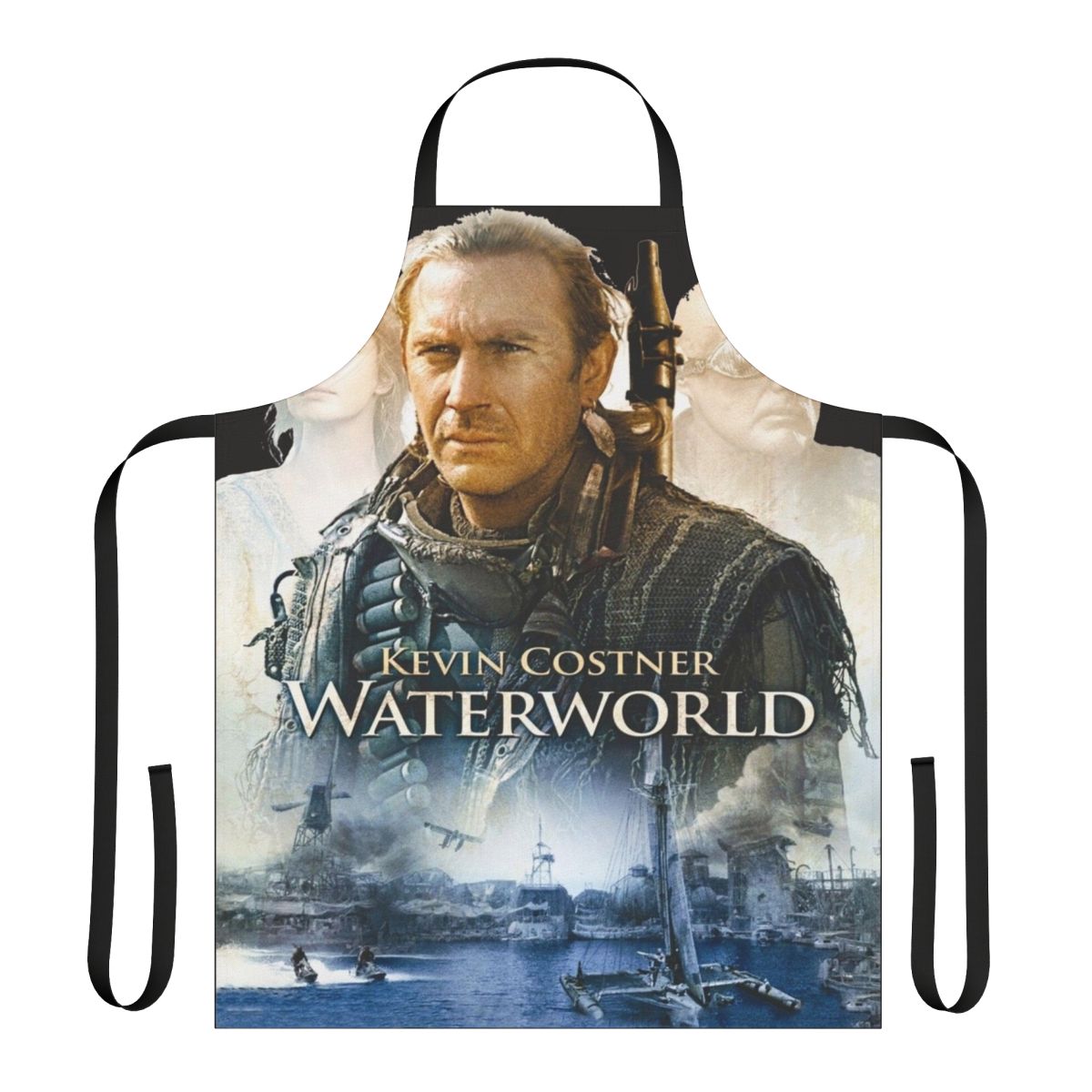 Waterworld movie-themed vintage 90s horror apron