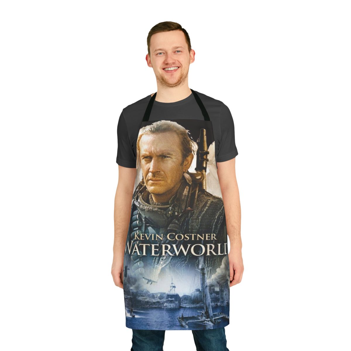 Waterworld movie-themed vintage 90s horror apron