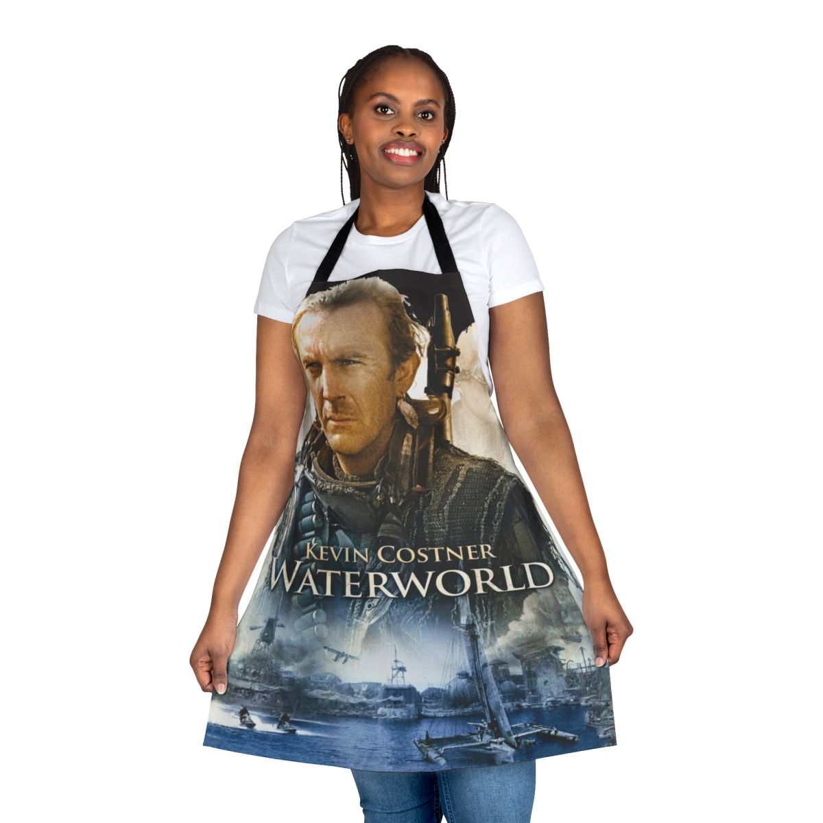 Waterworld movie-themed vintage 90s horror apron