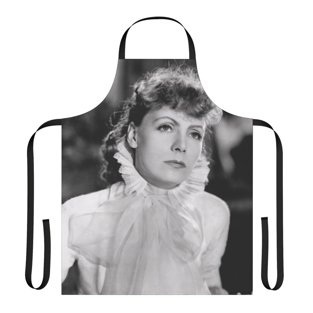 Vintage-inspired apron featuring a portrait of the iconic actress Greta Garbo