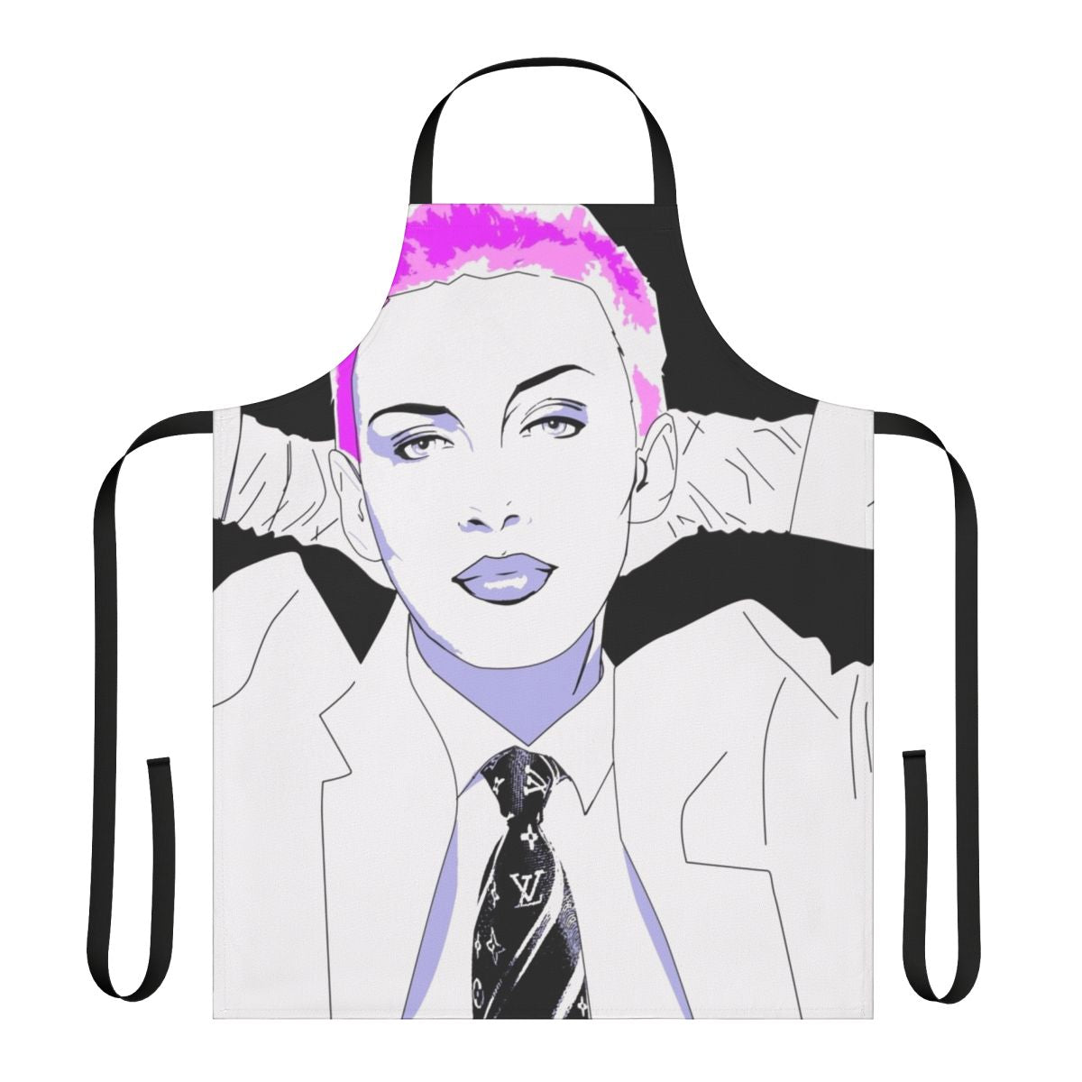 Vintage-style purple apron with the name "Annie Lennox" and Eurythmics branding