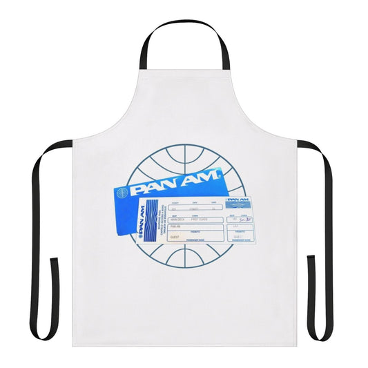 Vintage-style aviation apron with retro Pan Am airline design