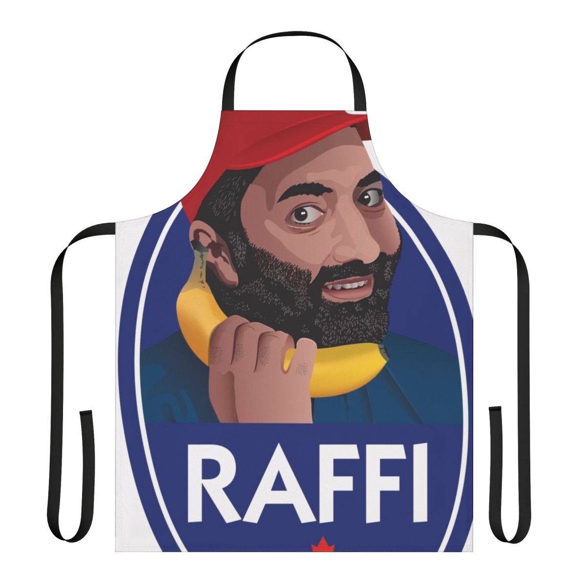 A colorful apron featuring the iconic Bananaphone image, a nostalgic reminder of classic children's music.