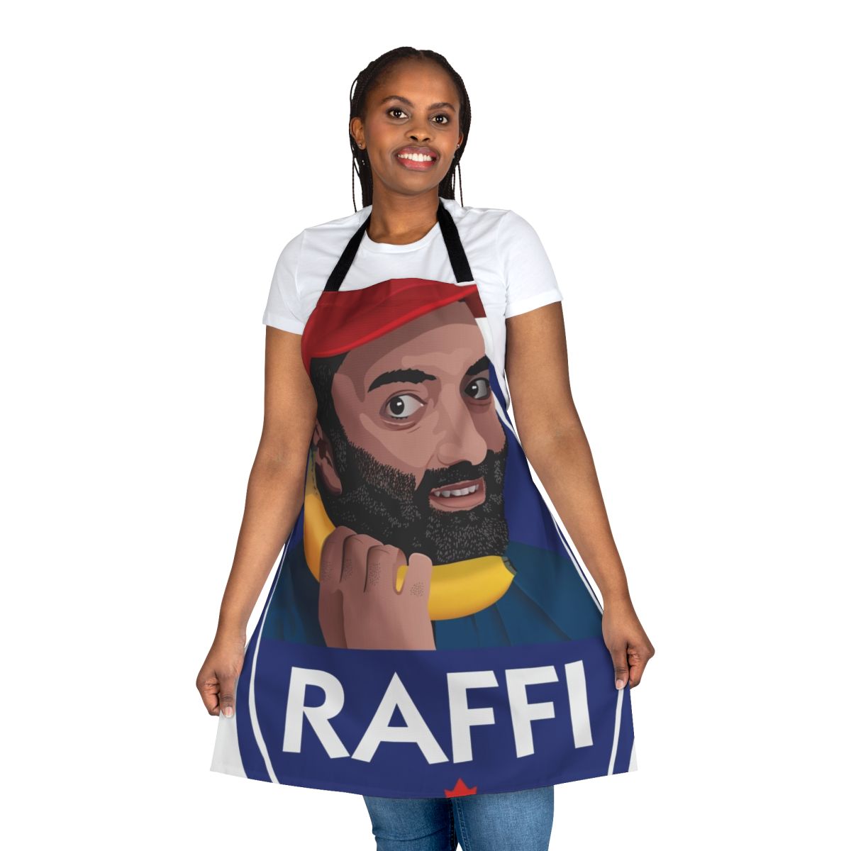 A colorful apron featuring the iconic Bananaphone image, a nostalgic reminder of classic children's music.