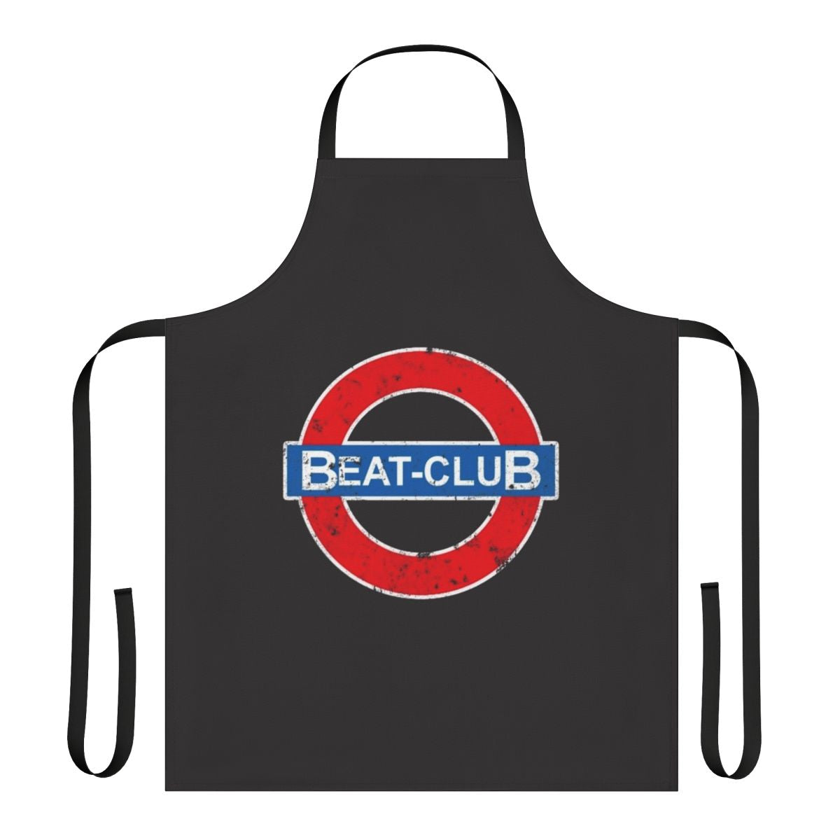 Retro-style apron with "Beat Club" design, perfect for music lovers and fans of 1960s and 1970s pop culture.