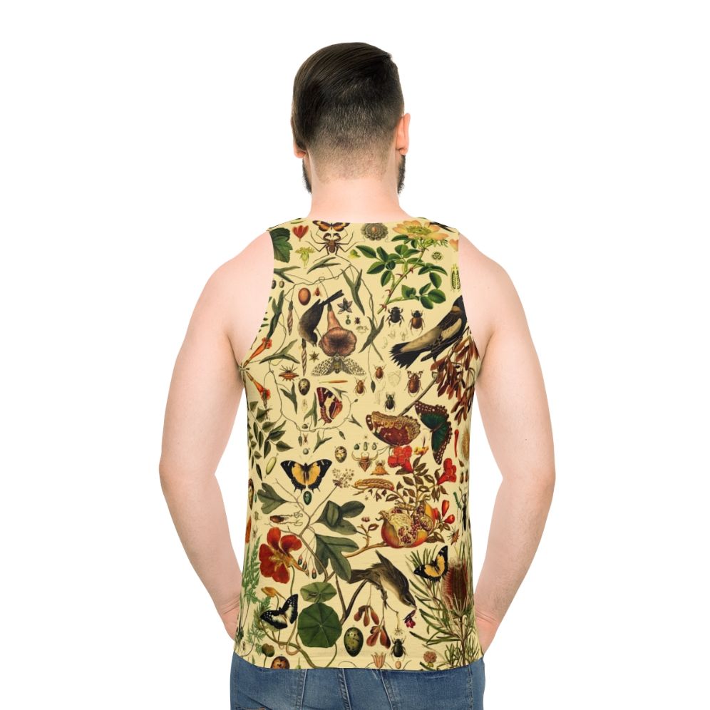 Vintage-inspired biology nature floral unisex tank top