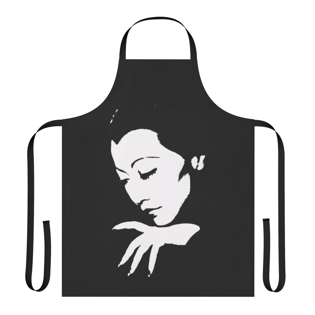 Monochrome apron design with portrait of famous Chinese-American actress Anna May Wong