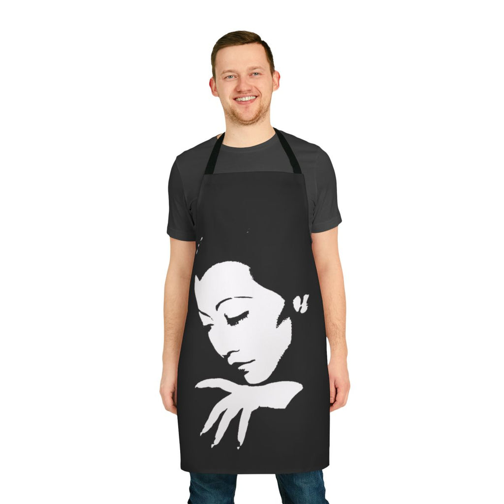 Monochrome apron design with portrait of famous Chinese-American actress Anna May Wong